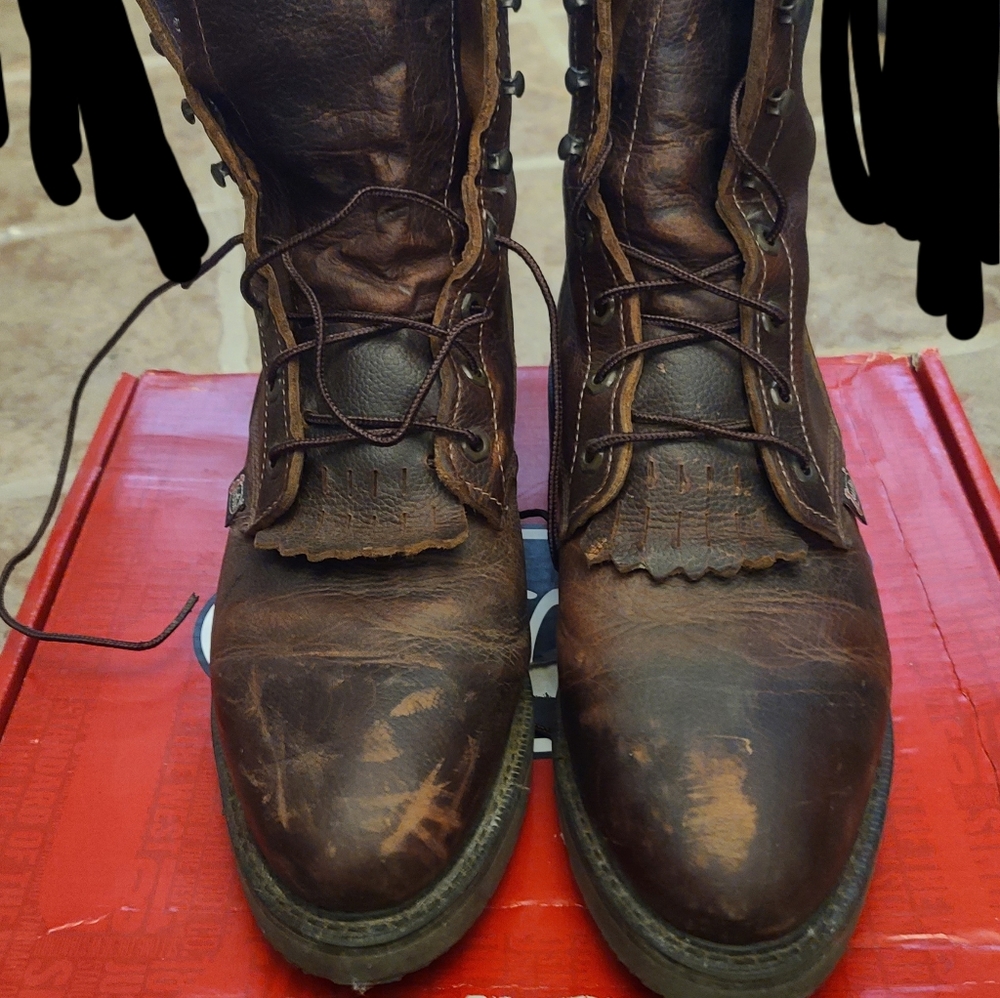 JUSTIN - Men's Conductor Briar 8 Lace Up Boots #761